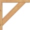 Ekena Millwork Traditional Block Smooth Bracket w/ Offset Brace, Western Red Cedar, 3 1/2"W x 20"D x 20"H BKT0402X20X20TRA05SWR - alternate 3